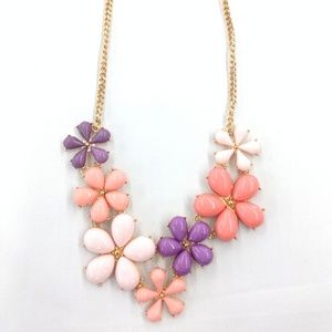 Multi-colored flowered necklace